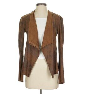 BNCI by Blanc Noir Brown Suede Waterfall Moto Jacket - M